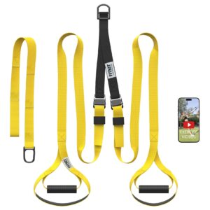 FITKIT Suspension Trainer Bodyweight Fitness Training Kit Home Resistance Trainer Straps