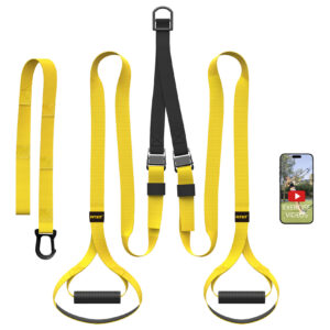 FITKIT Suspension Trainer Bodyweight Fitness Training Kit Home Resistance Trainer Straps