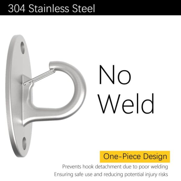 FITKIT 3-Pack Resistance Band Wall Anchors, 304 Stainless Steel No Weld - Image 2
