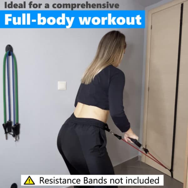 FITKIT Door and Wall Sliding Anchor Straps with Adjustable Anchor Points for Resistance Bands - Image 6